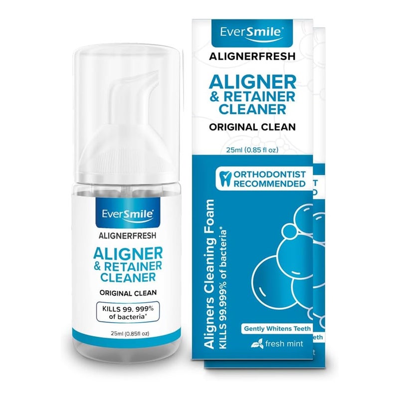 إيفر سمايل ألينر فريش منظف رغوي أصلي متوافق مع إنفزلاين وجميع أجهزة التقويم الشفافة 25 مل 2 عبوة